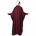 Designer Shirt style Kaftan with inner abaya- Maroon-White